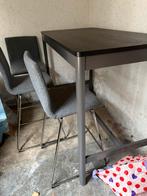 Hoge keukentafel + 3 krukken MOET WEG, Huis en Inrichting, Ophalen, Zo goed als nieuw