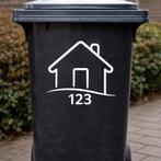Kliko sticker met huisnummer | Container sticker, Ophalen of Verzenden, Nieuw, Kunststof, Minder dan 50 cm