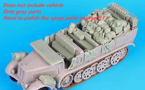 H-73,RESIN STOWAGE SET 1-35,German Sdkfz 7, 8-Ton Halftrack, Hobby en Vrije tijd, Modelbouw | Auto's en Voertuigen, Nieuw, Verzenden