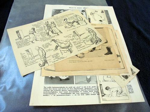 Cartoons over Schoenen of Laarzen. Illustrateurs  ca.1900., Antiek en Kunst, Curiosa en Brocante, Ophalen of Verzenden