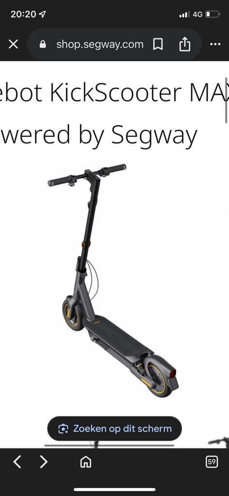 Elektrische step kickscooter Segway ninepot, Ophalen of Verzenden, Zo goed als nieuw, Elektrische step (E-scooter)