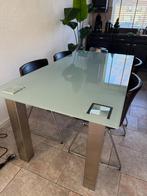 Glazen tafels, set van 2., Huis en Inrichting, Tafels | Eettafels, Ophalen, Gebruikt, 50 tot 100 cm, Glas