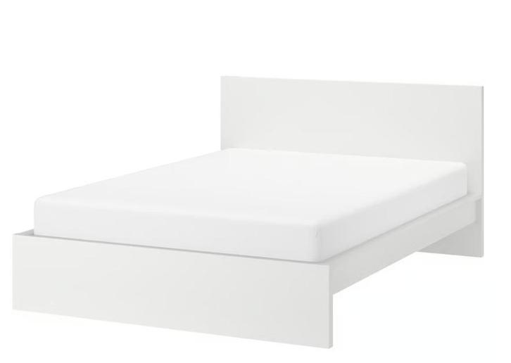 Malm Ikea bed onderstel wit 140x200cm, Huis en Inrichting, Slaapkamer | Bedden, Zo goed als nieuw, Tweepersoons, 140 cm, 200 cm