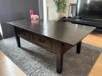 MOET WEG! Donkerhouten salontafel met lades, Ophalen, Gebruikt, 100 tot 150 cm, 50 tot 100 cm
