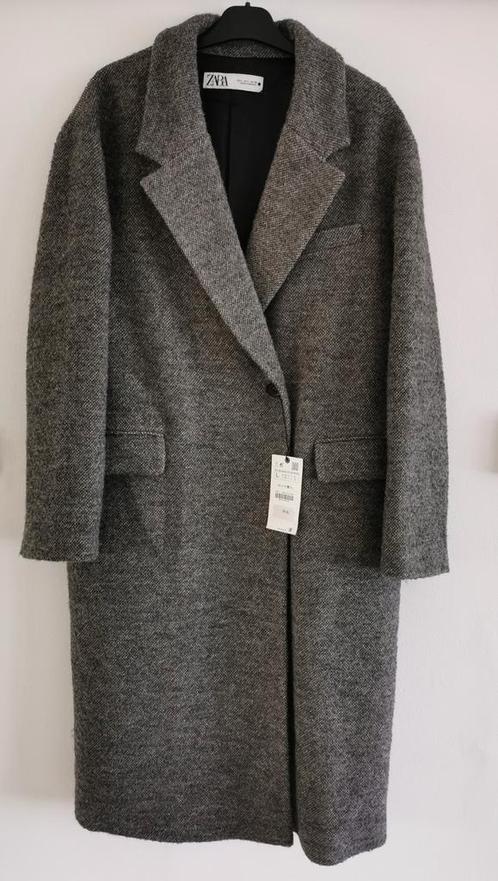 ZARA wolmix jas mt. L, Kleding | Dames, Jassen | Winter, Nieuw, Maat 42/44 (L), Grijs, Verzenden
