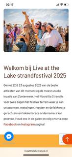 Live at the Lake 2025 tickets, Tickets en Kaartjes, Twee personen