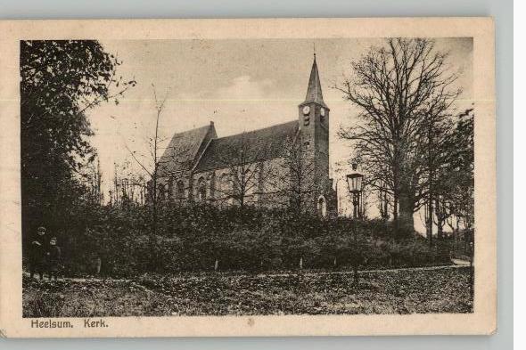 Heelsum Kerk, Verzamelen, Ansichtkaarten | Nederland, Ongelopen, Gelderland, 1920 tot 1940, Ophalen of Verzenden