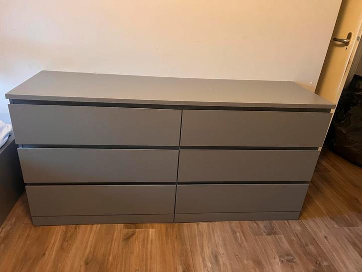 IKEA Malm ladekast - donkergrijs, Huis en Inrichting, Kasten | Ladekasten, Gebruikt, Minder dan 100 cm, 50 tot 100 cm, 25 tot 50 cm