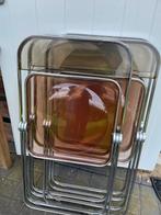 Twee 2-kleurige retro klapstoelen Italiaans design, Huis en Inrichting, Stoelen, Gebruikt, Twee, Overige kleuren, Jaren 60/70