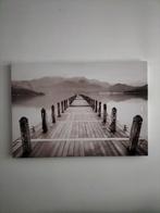 Schilderij: Steiger in Zwart-Wit canvas, Ophalen, 50 tot 75 cm, Zo goed als nieuw, Schilderij