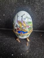 Faberge Stijl Ei Juwelendoosje met Pauwen, Ophalen of Verzenden