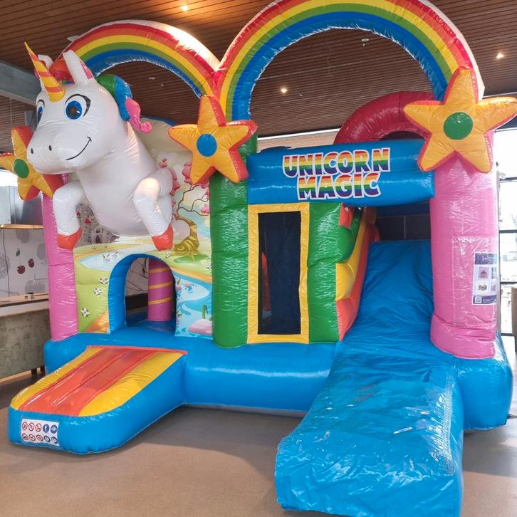 Springkussen Unicorn te huur., Kinderen en Baby's, Speelgoed | Buiten | Springkussens, Ophalen of Verzenden