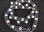 Mooie met de hand gemaakte ketting agaat en hematite, Verstelbaar, Zwart, Nieuw, Ophalen of Verzenden
