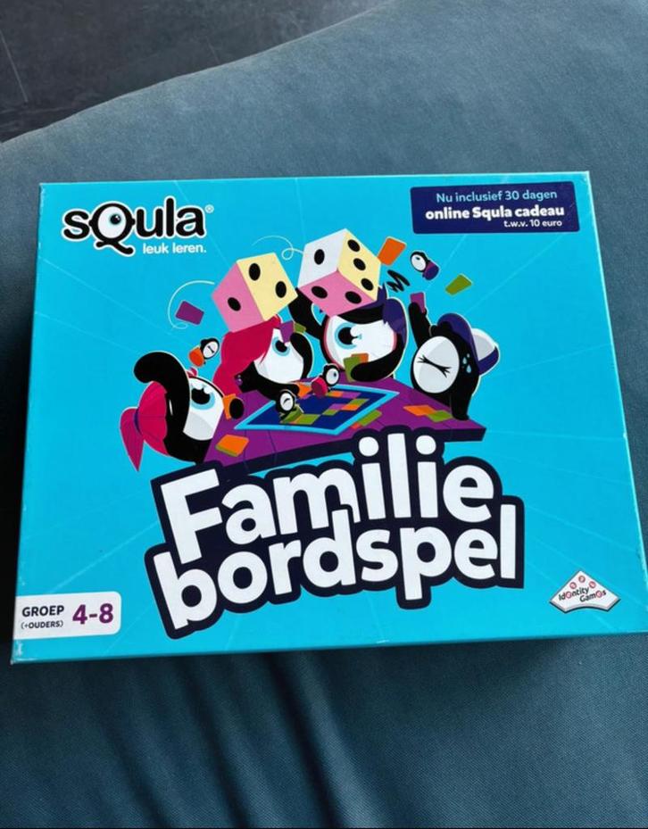 SQULA Familie Bordspel - Leerzaam & Leuk!, Hobby en Vrije tijd, Gezelschapsspellen | Bordspellen, Zo goed als nieuw, Drie of vier spelers