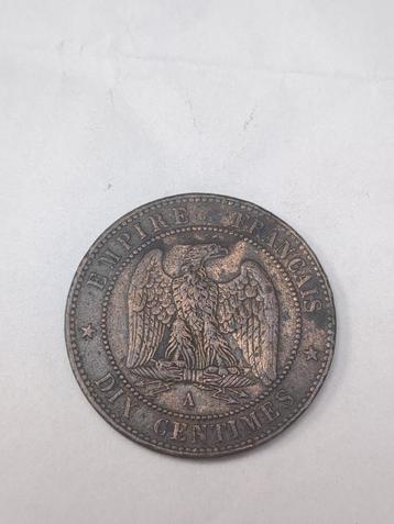 Franse 10 Centimes 1854 - Napoleon III beschikbaar voor biedingen