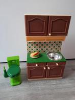 Fleur (soort Barbie) keuken en wc retro uit jaren 80, Ophalen of Verzenden, Gebruikt, Poppenhuis