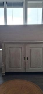 Frans brocante dressoir - White Wash, 100 tot 150 cm, 100 tot 150 cm, Ophalen of Verzenden, 25 tot 50 cm