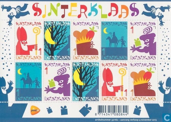 Nederland NVPH nr V3108/12 postfris Sinterklaas 2013, Postzegels en Munten, Postzegels | Nederland, Postfris, Na 1940, Verzenden