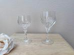 Twee schitterende kristallen wijnglazen, Verzenden, Zo goed als nieuw, Kristal, Glas of Glazen