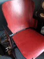 Vintage Rode Houten Bioscoop Stoel, Huis en Inrichting, Stoelen, Ophalen, Gebruikt, Overige kleuren, Eén