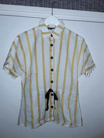 Didi Wit/Geel Gestreepte Blouse Maat 34 beschikbaar voor biedingen
