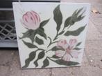 70 stuks art nouveau wandtegels met lichtroze bloem, Antiek en Kunst, Ophalen