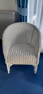 Witte rieten stoel, Huis en Inrichting, Stoelen, Ophalen, Gebruikt, Wit, Riet of Rotan