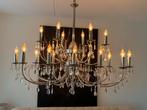Zilverkleurige Kroonluchter - 18 Kaarsen, Huis en Inrichting, Lampen | Kroonluchters, Ophalen of Verzenden, Gebruikt, Metaal