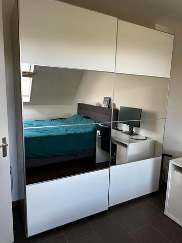Ikea kledingkast met spiegeldeuren echt als nieuw!!! beschikbaar voor biedingen