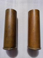 Lotje van 2 Duitse /Tsjechische 8cm vz17 hulzen, met stempel, Ophalen of Verzenden, Landmacht, Duitsland, Hulzen of Bodemvondsten