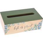 Tissue box groen Life is Great, Ophalen of Verzenden, Nieuw