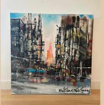Modern stadsgezicht – schilderij Erik Zwezerijnen beschikbaar voor biedingen