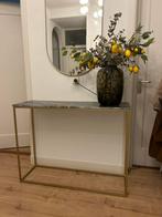 Marmeren haltafel sidetabel, Huis en Inrichting, Tafels | Sidetables, Ophalen, Overige materialen, Gebruikt, 100 tot 150 cm