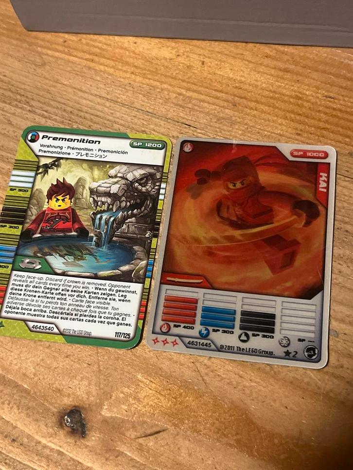 2 Lego Ninjago Kaarten - Premonition & Kai, Kinderen en Baby's, Speelgoed | Duplo en Lego, Gebruikt, Lego, Losse stenen, Ophalen of Verzenden