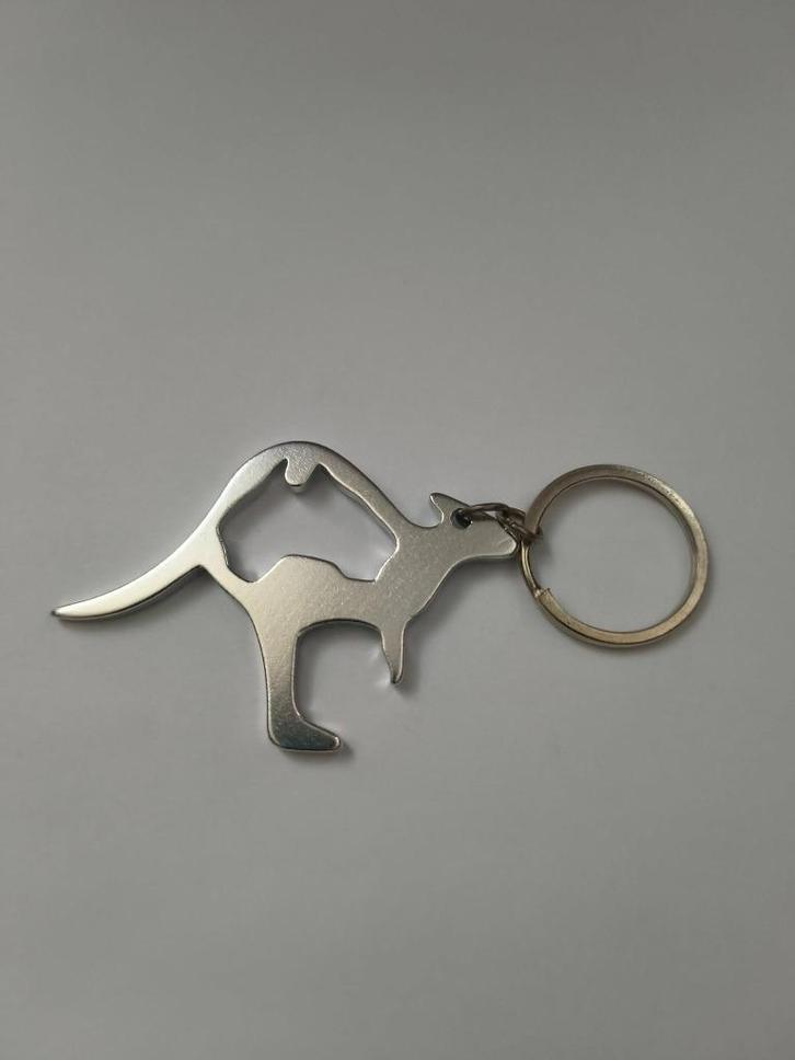 Kangoeroe sleutelhanger (zilverkleurig), Verzamelen, Sleutelhangers, Nieuw, Dier of Natuur, Ophalen of Verzenden