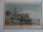 Gravure origineel Arnhem De Markt - in perfecte staat, Antiek en Kunst, Ophalen of Verzenden