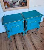 Brocante nachtkastje, Ophalen, Zo goed als nieuw, Hout, Minder dan 45 cm
