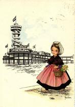 Scheveningen De Pier - tekening frankie - 1967 gelopen, Verzamelen, Ophalen of Verzenden, 1960 tot 1980, Gelopen, Zuid-Holland