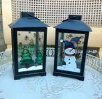 Kerst lantaren 2 stuks waxinelichtjes ✨, Diversen, Kerst, Ophalen of Verzenden, Zo goed als nieuw