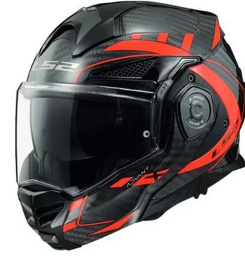 LS2 Systeemhelm FF901 Advant X Carbon - Future II zwart rood beschikbaar voor biedingen