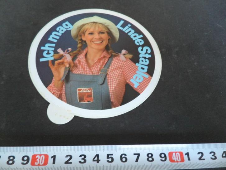 sticker Ich mag LINDE Stapler   Heftrucks, Verzamelen, Stickers, Zo goed als nieuw, Ophalen