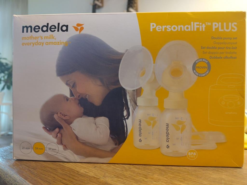 Medela personalFit PLUS double pump | dubbele kolfset | 24mm, Ophalen of Verzenden, Zo goed als nieuw, Borstkolf
