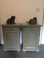 2 brocante nachtkastjes barok dressoir eethoek salontafel, Ophalen, Zo goed als nieuw, 25 tot 50 cm