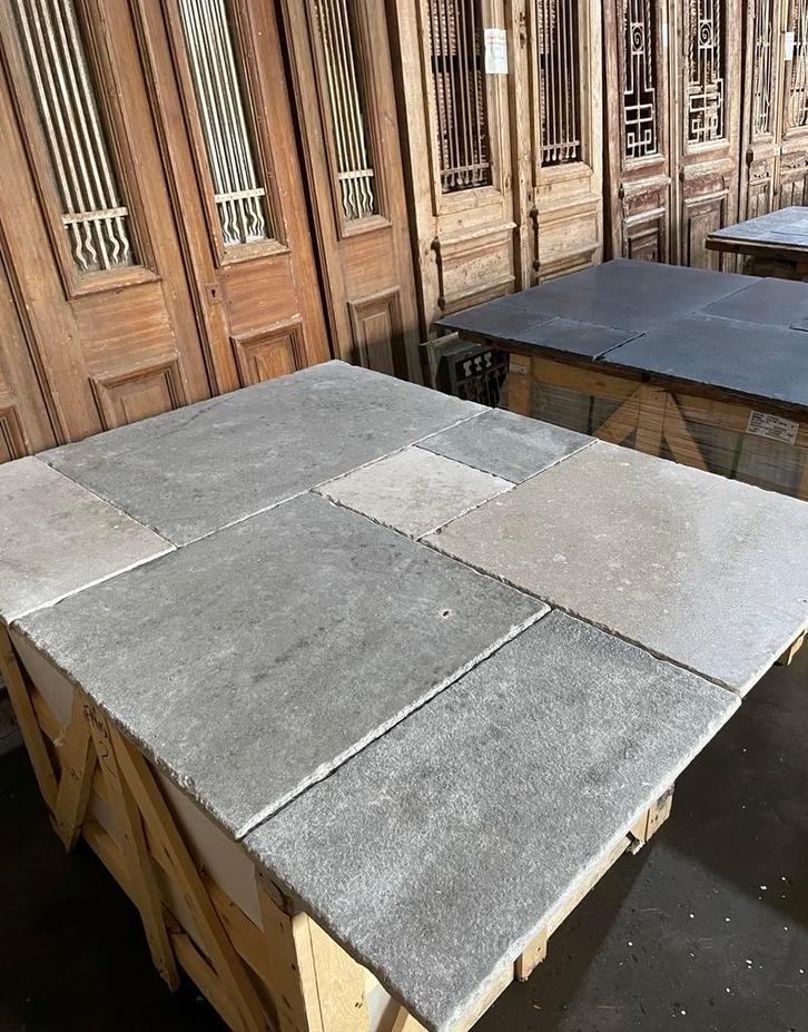 Bourgondische dallen vloer Medoc Gris romaans verband, Doe-het-zelf en Verbouw, Vloerdelen en Plavuizen, Nieuw, Steen of Klei