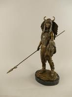 Bronzen beeld Apachen Krijger, Antiek en Kunst, Ophalen of Verzenden