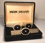 MGM Grand Manchetknopen Set Las Vagas, Sieraden, Tassen en Uiterlijk, Manchetknopen, Verzenden, Gebruikt, Overige materialen, Verguld