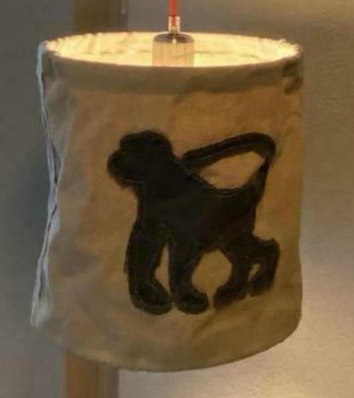 Set 2 x lampenkap textiel Aap / Olifant, Kinderen en Baby's, Kinderkamer | Inrichting en Decoratie, Zo goed als nieuw, Lamp, Ophalen of Verzenden