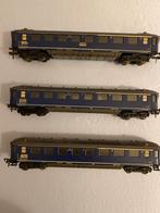 3 Fleischmann Blauwe NS modeltrein wagons plan D, Hobby en Vrije tijd, Modeltreinen | H0, Gebruikt, Gelijkstroom, Fleischmann