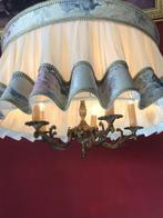 Groot hanglamp - kroonluchter antiek kandelaars - lampenkap, Huis en Inrichting, Lampen | Hanglampen, Ophalen of Verzenden, Metaal
