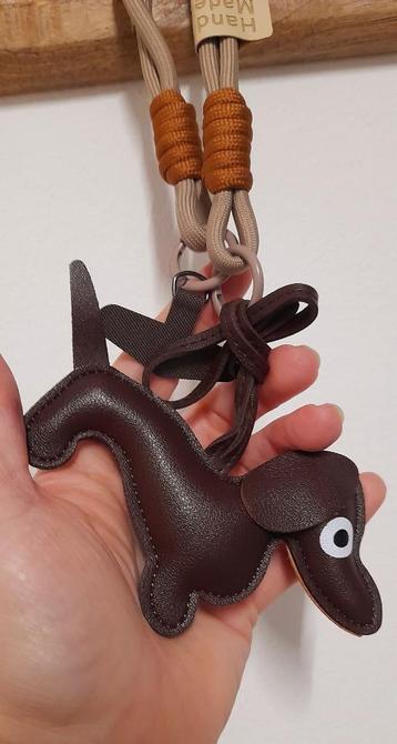 Bruine teckle autosleutel handtas accessoire stevig beschikbaar voor biedingen